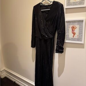Elegant Black Sequin Dress